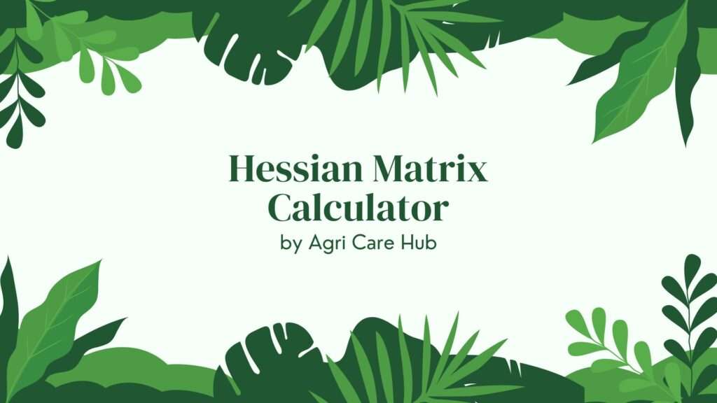 Hessian Matrix Calculator