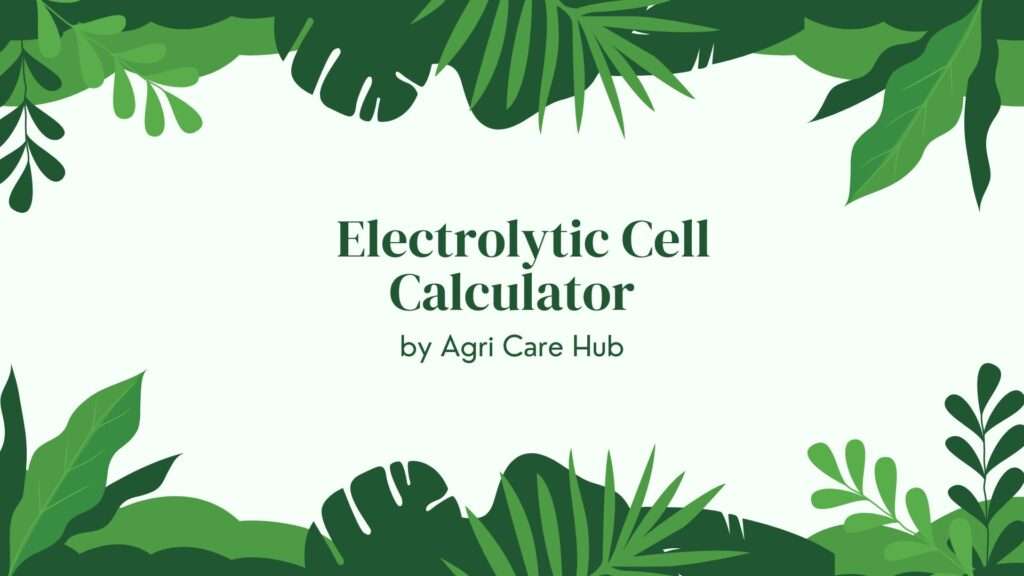 Electrolytic Cell Calculator