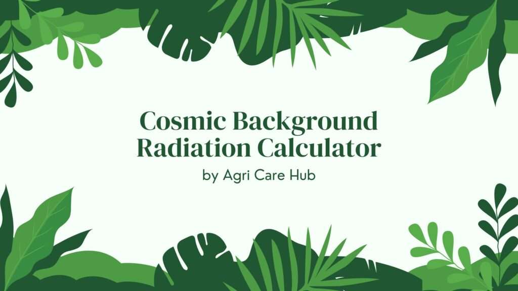 Cosmic Background Radiation Calculator