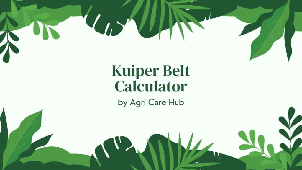 Kuiper Belt Calculator