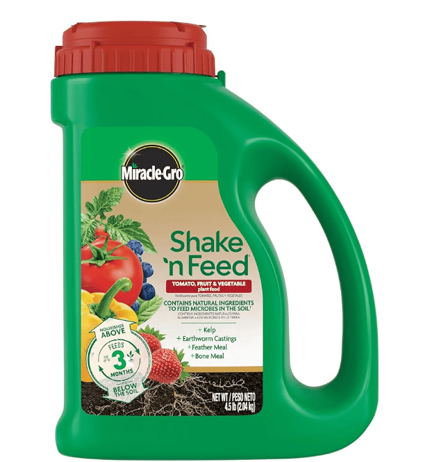 Miracle-Gro Shake ‘n Feed Tomato, Fruit & Vegetable (Best Synthetic All-Purpose)