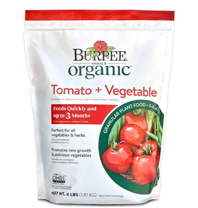 Burpee Organic Tomato & Vegetable Granular Fertilizer 4-6-8 (Best for Beginners in Containers)