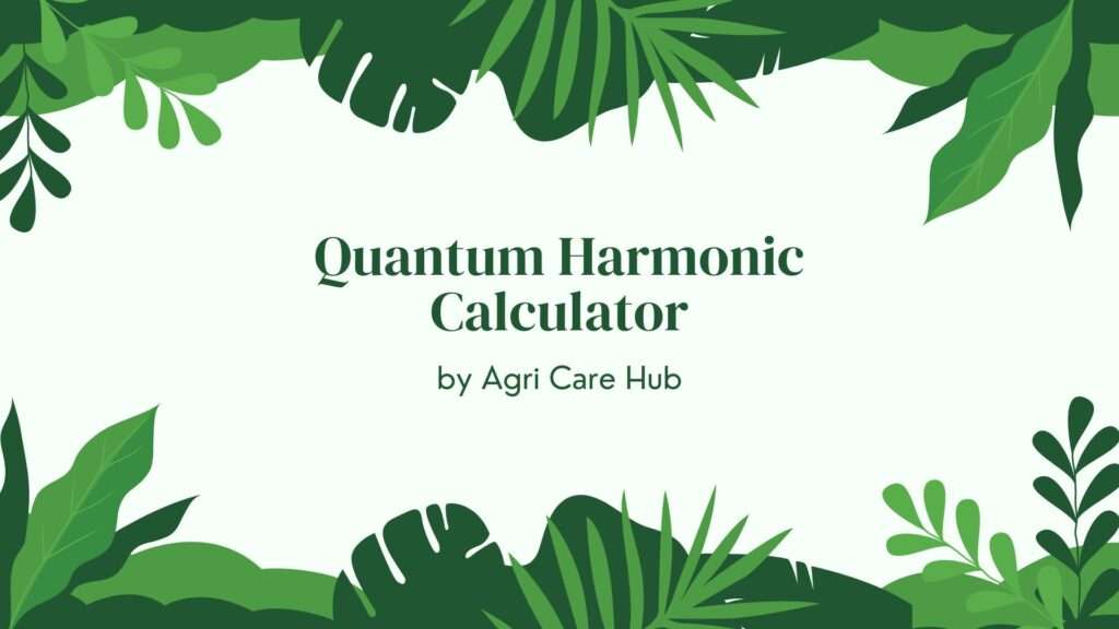 Quantum Harmonic Calculator