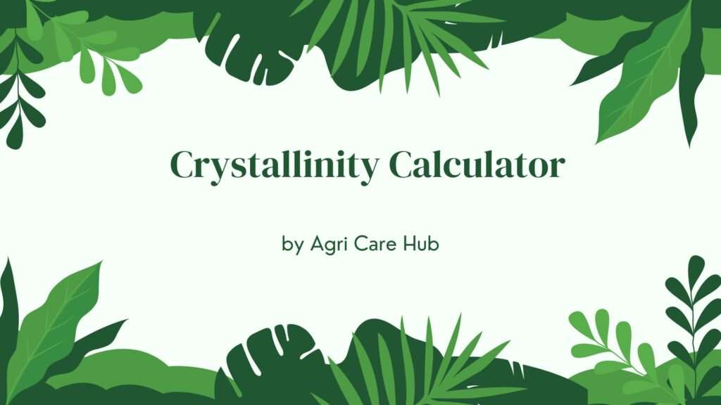 Crystallinity Calculator