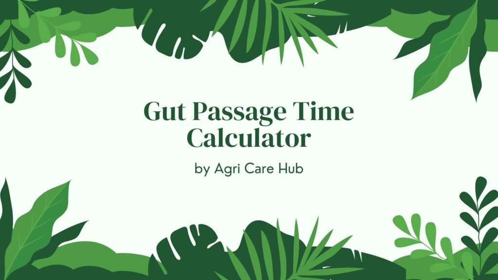 Gut Passage Time Calculator