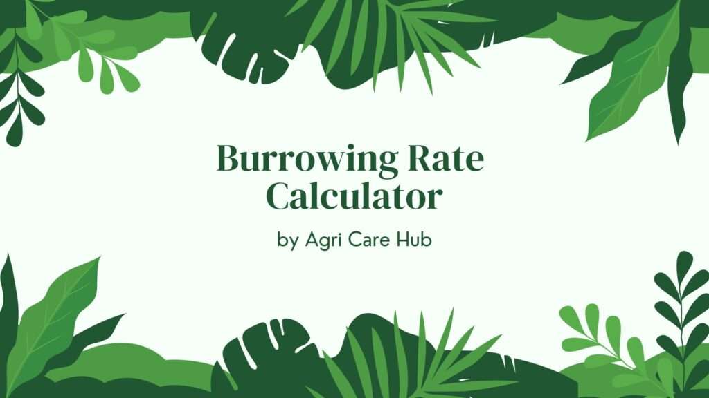 Burrowing Rate Calculator