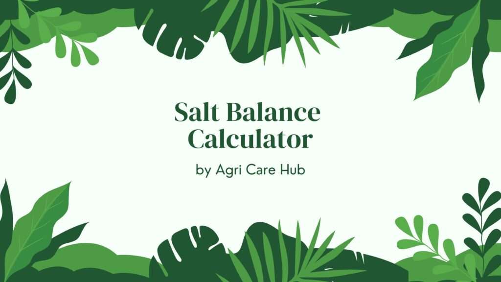 Salt Balance Calculator