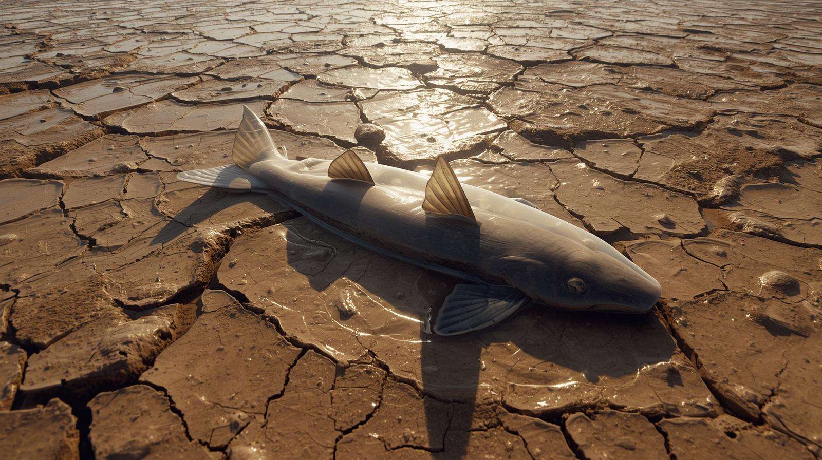 African lungfish in estivation cocoon surviving years out of water