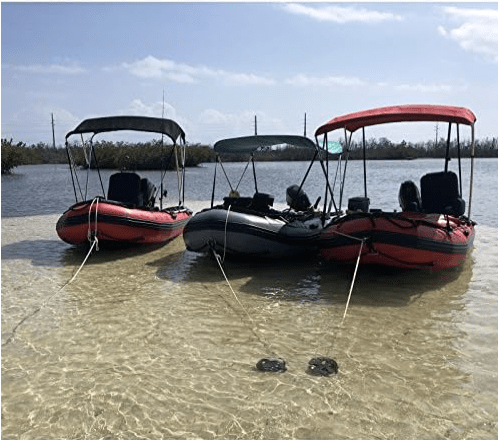 Seamax Ocean380 12.5 Feet Heavy Duty Inflatable Boat, Hot Welded Chamber Seam, Aluminum Floor, 5+1 Chambers, V Bottom, Reinforced Transom, Max 5 Passengers and 25HP Rated