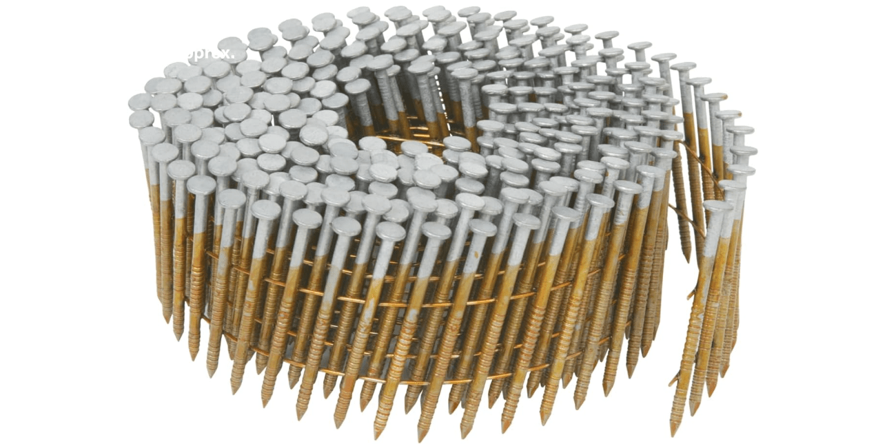 Metabo HPT Coil Siding Nails 3,600 Count, 1-3/4" x .092, 15 Degree Full Round Head, Ring Shank, Wire Coil, Hot Dipped Galvanized Steel Nails, for Siding, Fence Nails, Metal Siding, 13363HPT
