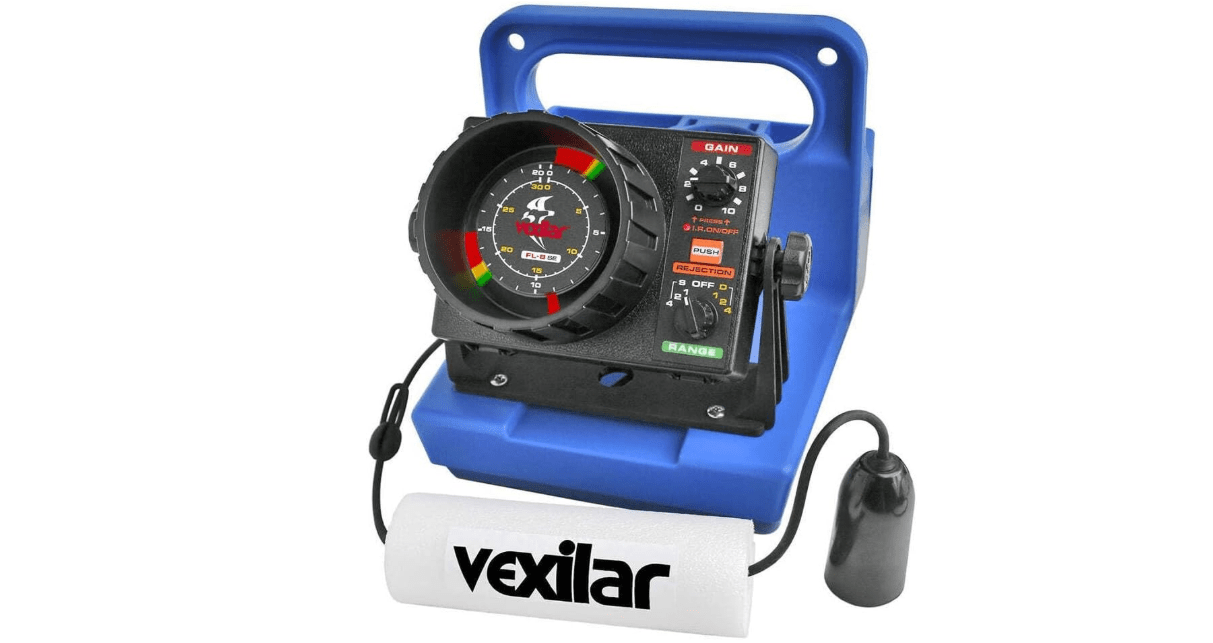 Vexilar FL-8SE 19 Ice-Ducer Fish Finder, Battery Powered, Surface Mount, 8.5 x 8.5 x 7.5 inches, 0 pounds, LED Display, Ice Fishing Sonar
