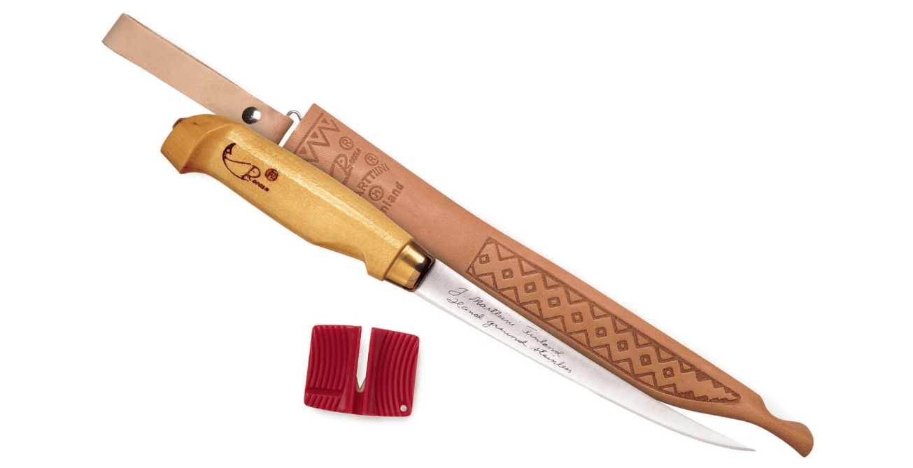 Rapala 6-Inch Fish'n Fillet Knife with Single Stage Sharpener and Sheath, Premium Stainless Steel Blade for Precision Cutting

