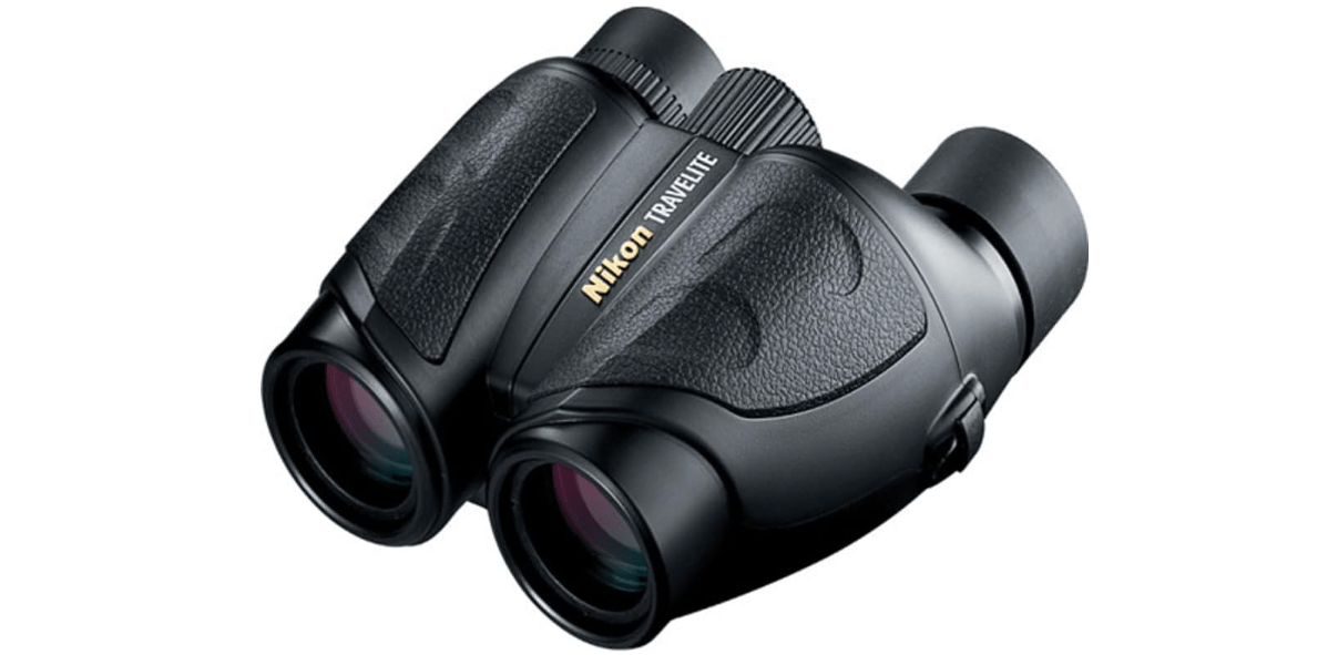 Nikon Travelite 8x25 Black Binoculars 7277 | Compact & Lightweight Binocular, Mutlilayer-coated lenses, Aspherical Lenses, Rubber grip panels, Carbon-fiber reinforced body | Official Nikon USA Model
