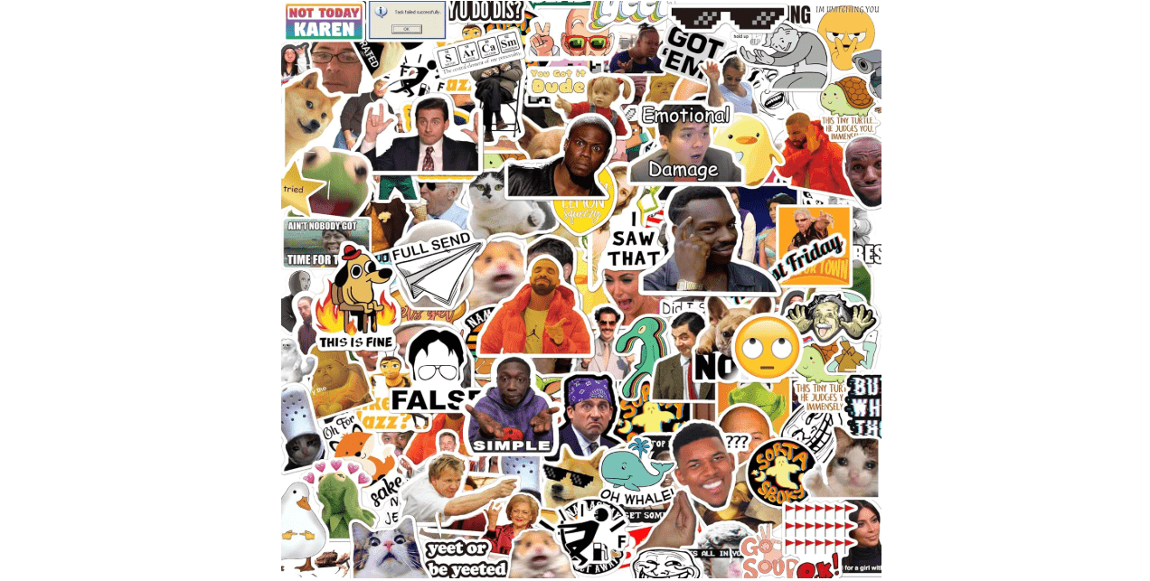 306pcs Funny Meme Vinyl Stickers Pack, Large Bulk Sticker for Laptop, Phone, Water Bottles, Computer Cars... Vine Sticker Decal DIY Décor for Bumper Accesory
