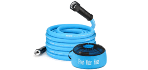 Kohree 25FT RV Water Hose with Storage Bag, 5/8'' Premium Drinking Water Hose Leak Free, No Kink and Flexible Garden Hose for RV, Camper, Truck, Car - Blue
