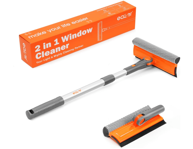 Eazer 2-in-1 Rotatable Squeegee Kit – Best for High Reach