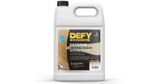 DEFY Extreme Crystal Clear Outdoor Wood Stain and Sealer in One – Clear Waterproof Sealant for Wood Decks, Fences, & Siding, 1 Gal, Made in USA
