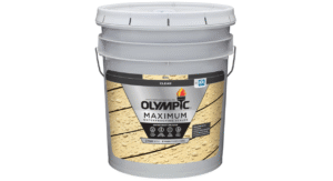 Olympic Maximum Wood Sealer for Decks, Fences, Siding, and Other Outdoor Wood Structures, Transparent, Clear, 5 Gallons
