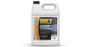 DEFY Extreme Composite Deck Sealer – Crystal Clear Waterproof Sealant for Wood & Composite Surfaces with Zinc Nano-Technology, Protects Against Water & UV Damage – 1 Gallon
