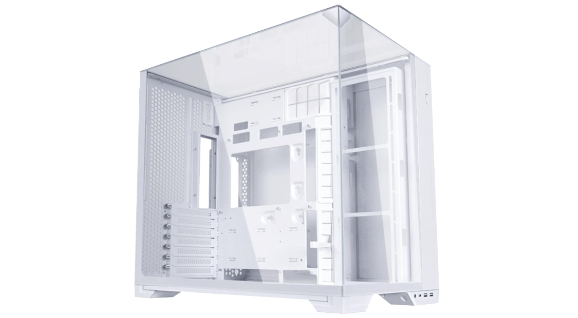 Lian Li O11Vision Compact White-Steel-Tempered Glass ATX Mid Tower Computer Case-Back Connect Support-O11VPW
