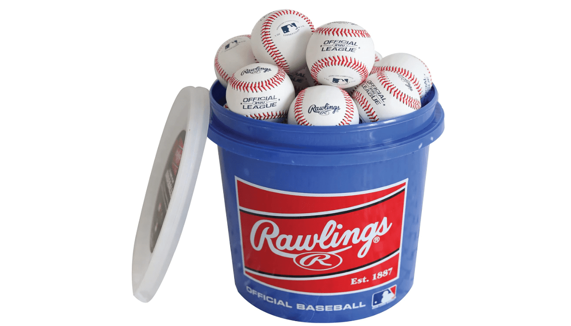 Rawlings | GAME USE Baseballs | Youth/12U | Game/Practice Use | Bucket , 28 oz, white, 24 Count(Pack of 1) 