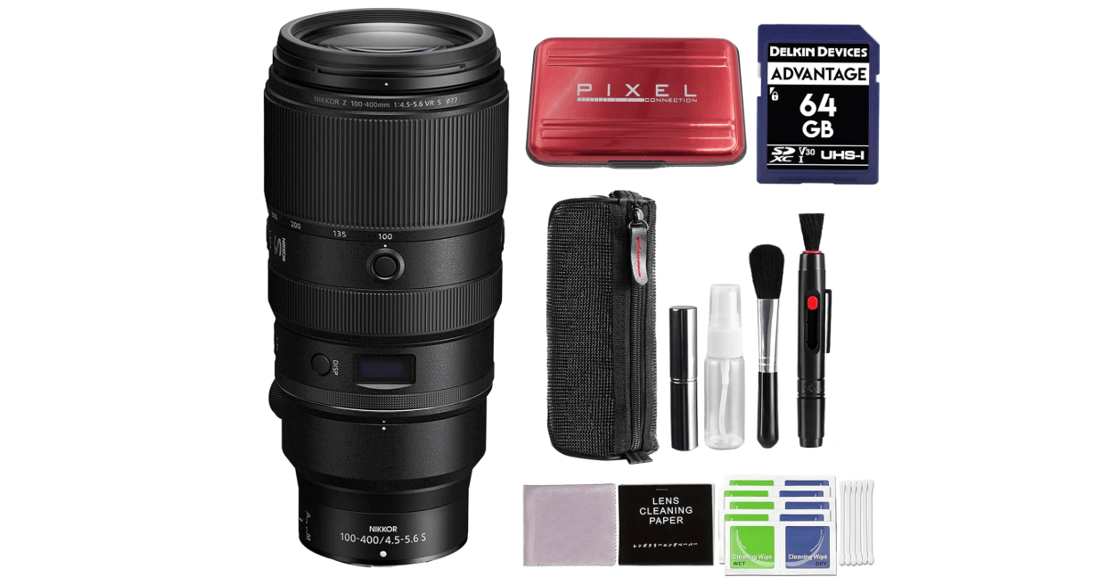 Nikon NIKKOR Z 100-400mm f/4.5-5.6 VR S Lens with Advanced Accessories and Travel Bundle | 20106 | nikon 100-400mm z Lens