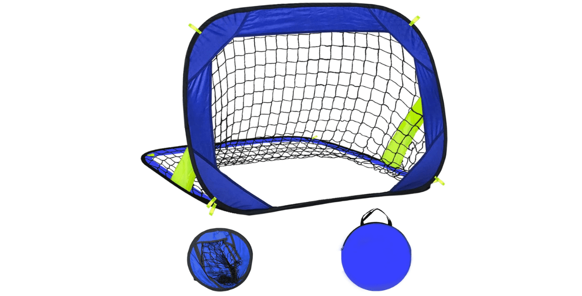 EVERRUSH Pop Up Soccer Goals Nets for Backyard Beach Soccer Training Net Mini Portable Foldable Lightweight Indoor + Outdoor Football Goal with Carry Bag