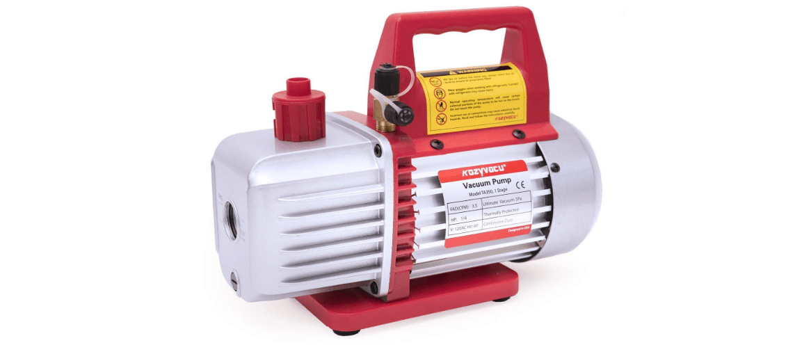 Single-Stage HVAC Vacuum Pump, 3.5CFM - Ideal for AC Repair Tools, Car AC Vacuum Pump, AC Vacuum Pump Kit, and Recovery Machine HVAC - Also Known as Bomba de Vacio A/C (TA350)