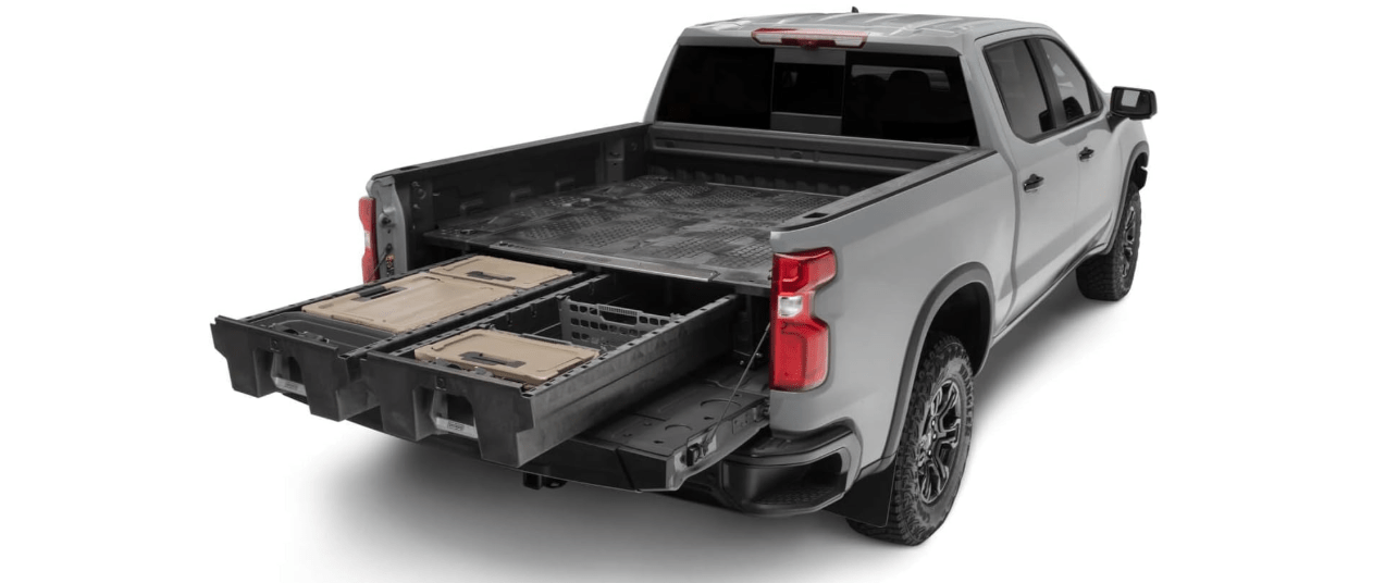 DECKED Truck Bed Storage System Includes System Accessories | Compatible with GMC/Chevy 1500 2019-Current 5'9"