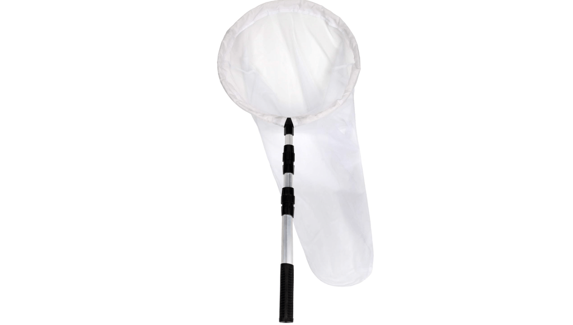 RESTCLOUD Large Insect and Butterfly Net with 14" Ring, 32" Net Depth, Extendable Handle to 36 Inches
