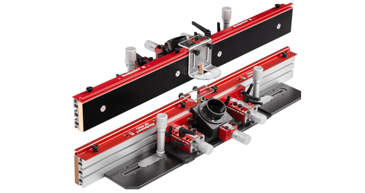 Woodpeckers SF-PRO Universal Router Table Fence, USA Made, 3-Way Micro-Adjustment, Fits Most Edge-Rail and T-Track Router Tables and Shapers - SFPRO-U-25