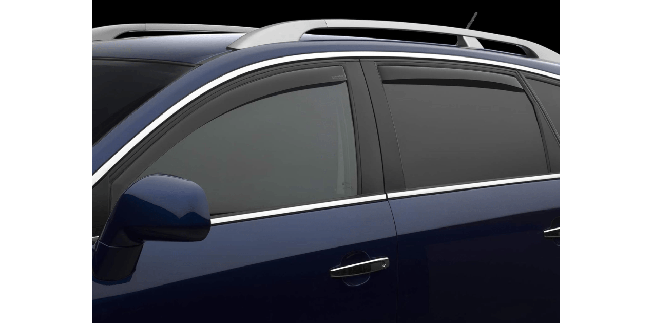 WeatherTech Custom Fit Side Window Deflectors for Toyota RAV4, RAV4 Hybrid, RAV4 Prime - (82924IM), Front & Rear Set - Dark Tint