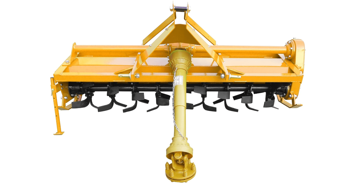 Sigma Heavy Duty 3 Point Hitch Rotary Tiller 6' FT 72" in. Work with 3 PT CAT I Hitch Tractor PTO Driven Gear Drive with PTO Shaft
