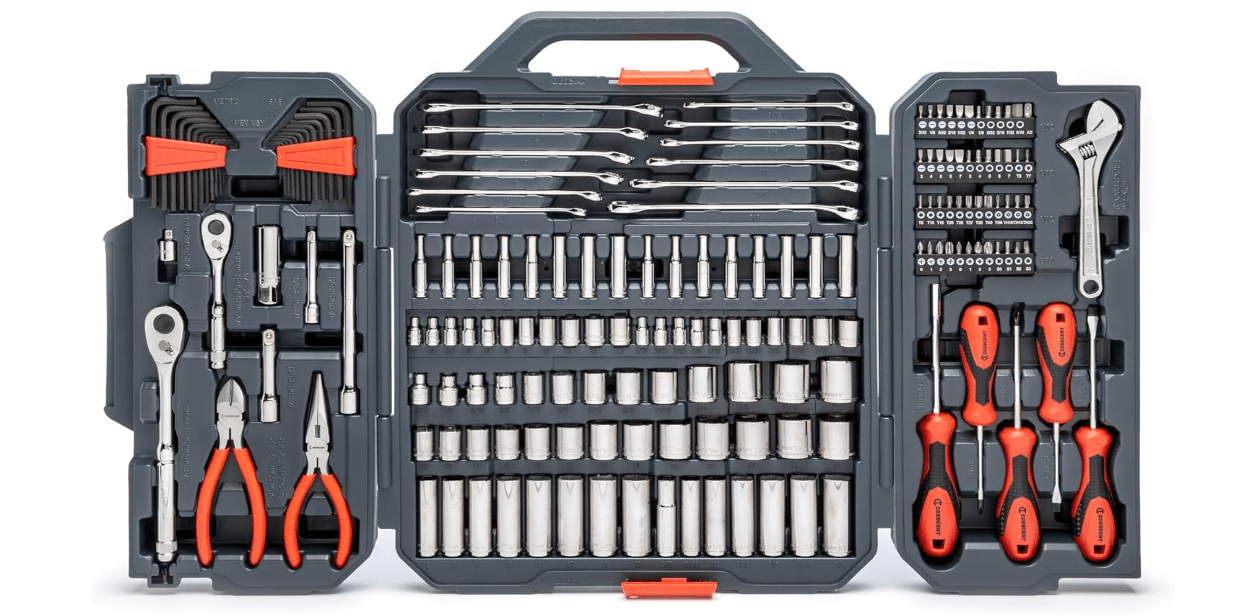 Crescent 180 Piece Professional Tool Set in Tool Storage Case - CTK180