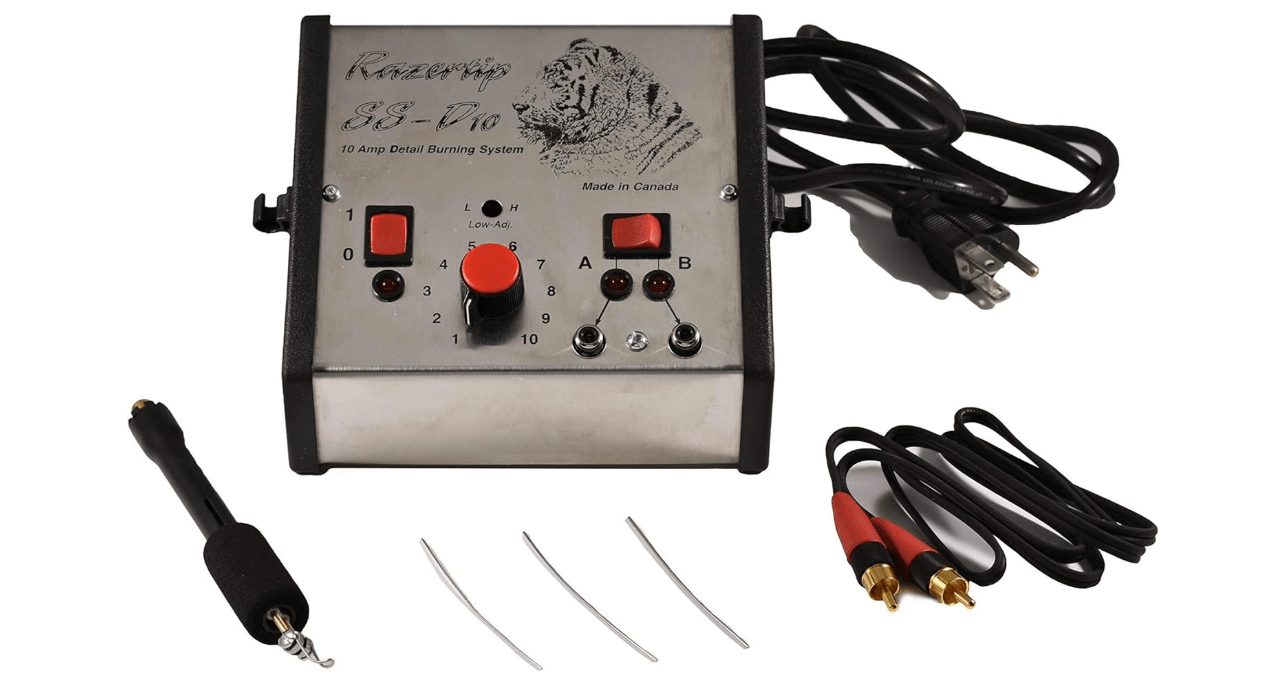 SS-D10 with hevay duty pen cord and BPH Pyrography Wood Burning Kit - Pyrograph Pen, Woodburning Tool System, Pyrographic Pens, Beginners, Adults, Experts, DIY Crafting Tools