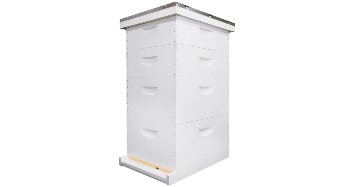 Mann Lake Beehive kit, Completely Assembled Kit, Painted, with Frames and Foundation, Ready to Use,10 Frame Kit, 2 Deep Bee Boxes, 2 Medium Supers, Made in The USA