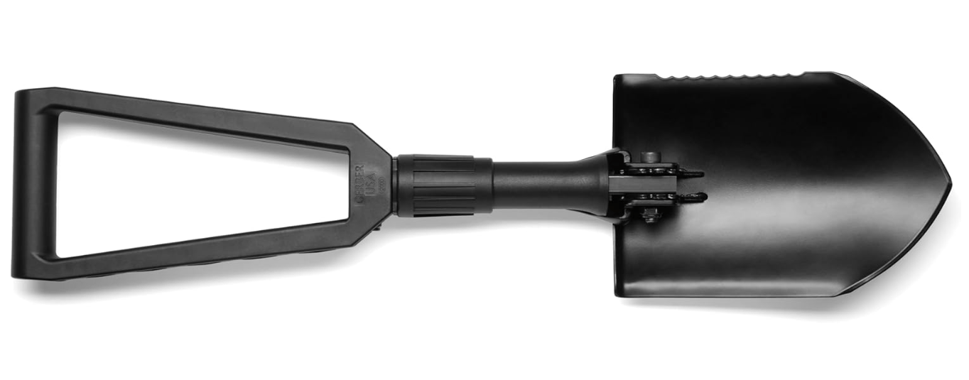 Gerber Gear Military Style Tactical Folding Spade E-Tool, Heavy-Duty All Purpose Camping and Emergency Car Shovel with Serrated Edge, Compact Survival Gear, Black
