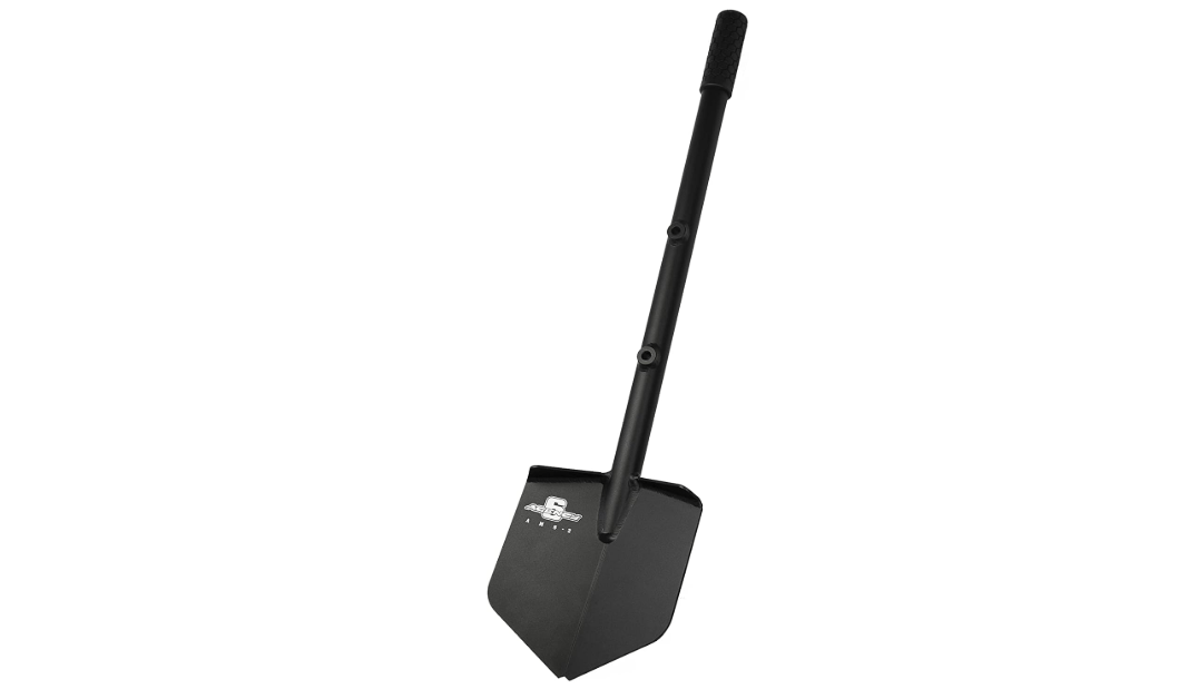 Agency 6 Long Shovel XL - Black Textured Finish - Lightweight Aluminum Hand Welded Offroad Shovel Made in USA