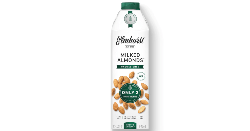 ELMHURST Unsweetened Almond Milk, 32 FZ