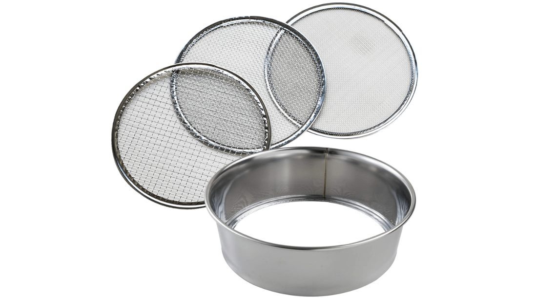 Wazakura 3PCS Soil Sieve Set 8-1/4 inch (210mm),3 Sieve Mesh Filter Sizes, Japanese Bonsai Gardening Tool - 8-1/4inch(210mm)