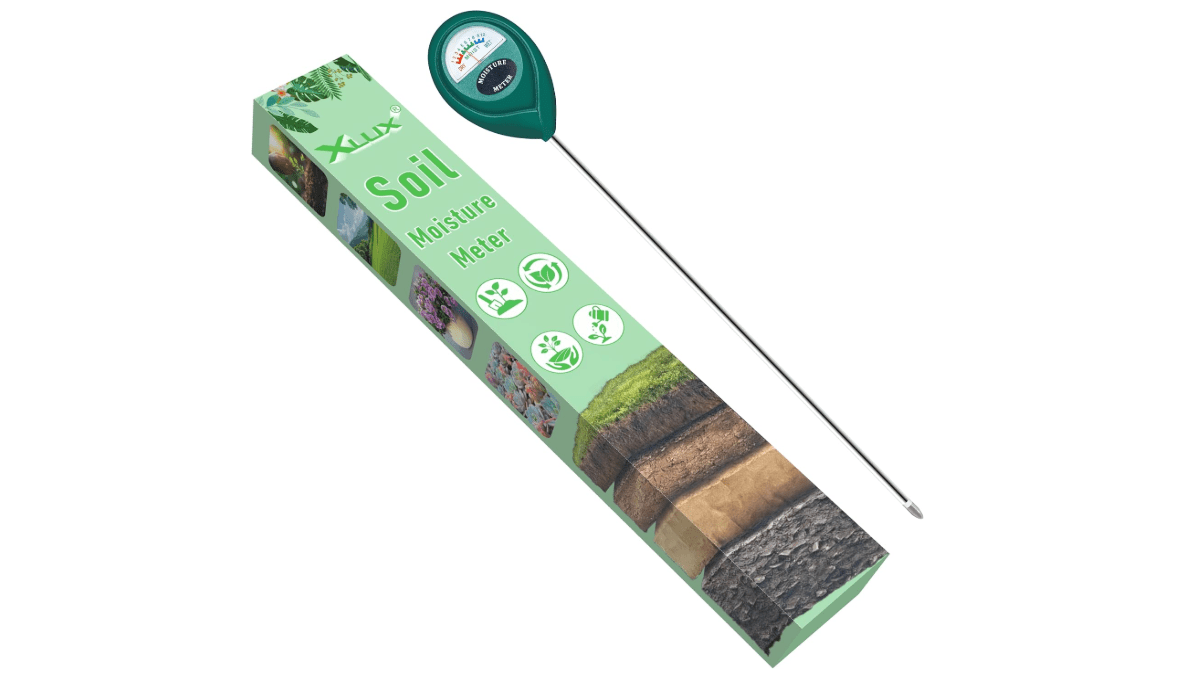 XLUX Long Probe Deep Use Soil Moisture Meter, Water Monitor Indicator Sensor, Hygrometer for Outdoor Indoor Large Pot Plants, Flower, Gardening, Farming 