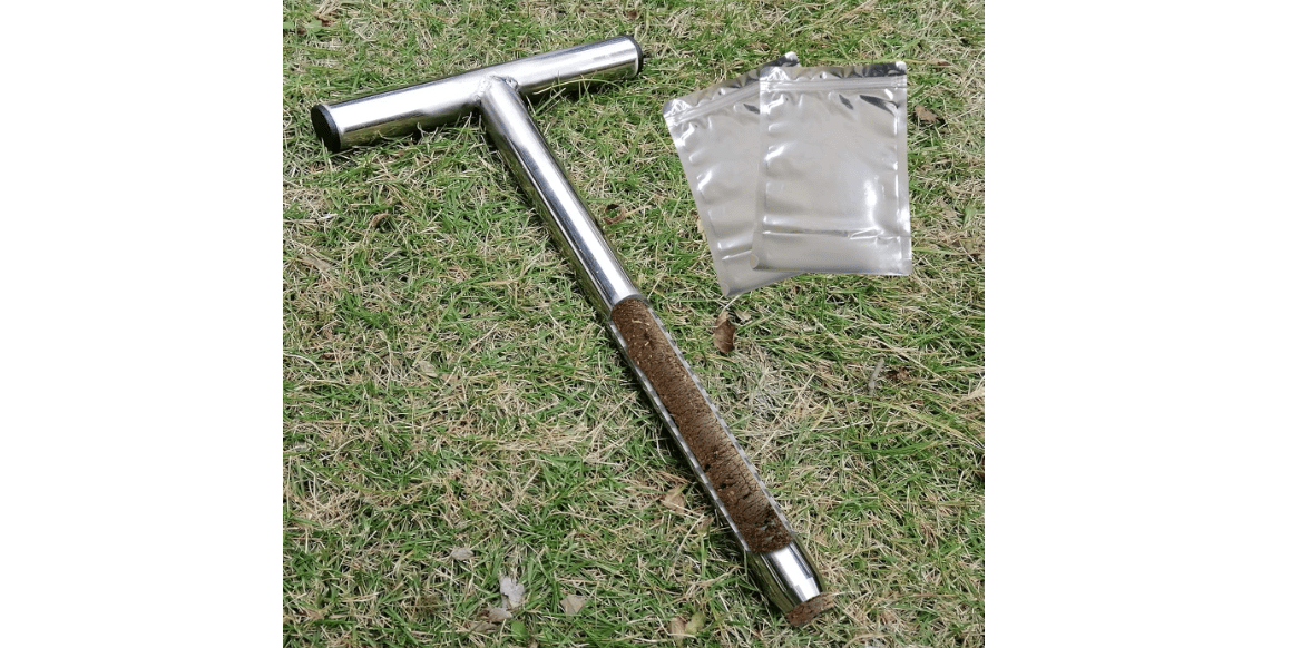 HiHydro 12 Inch Stainless Steel Soil Probe with 2 Sample Bags, T-Handle Soil Test Kit for Plant Care, Garden, Lawn, Farm 