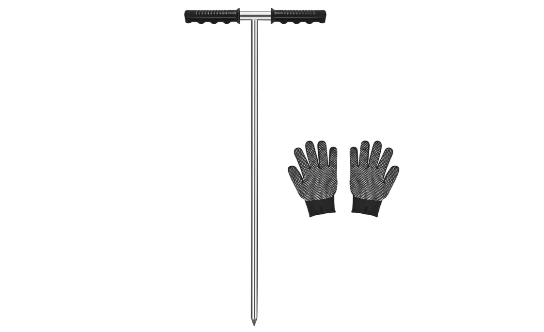 GADFISH Stainless Steel Soil Probe Rod,32-48 Inch Hight Adjustable Ground Rod Tool with T-Handle for Locating Septic Tanks,Underground Pipes,Water Lines,Graves and Gopher Runs 