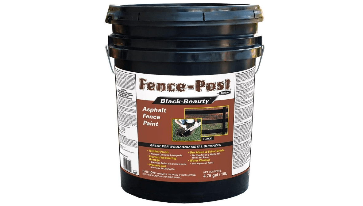 Gardner-Gibson 9005-GA 5GAL Fence Post Paint, 608 Fl Oz (Pack of 1), Black