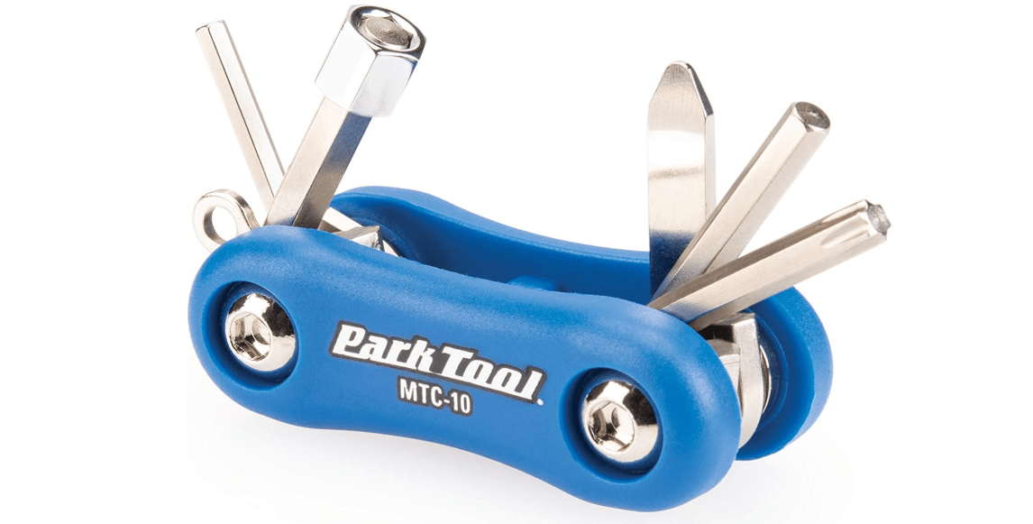 Park Tool MTC-10 Bicycle Multi-Tool with 3, 4, 5 & 8mm Hex Wrenches, T25 & Screwdriver
