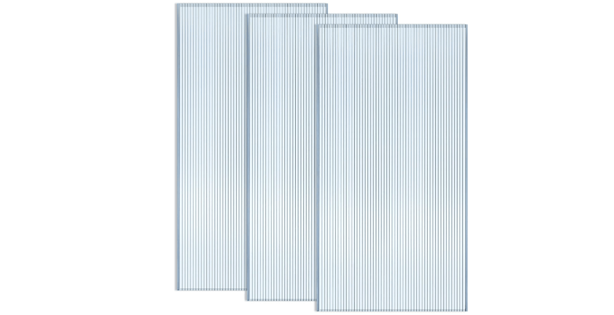 Hotop 3 Pcs Polycarbonate Greenhouse Panels Double Layer Polycarbonate Panels Waterproof UV Protected Sheet Corrugated Plastic Roof Greenhouse Replacement Cover (4' X 2' X 0.24")