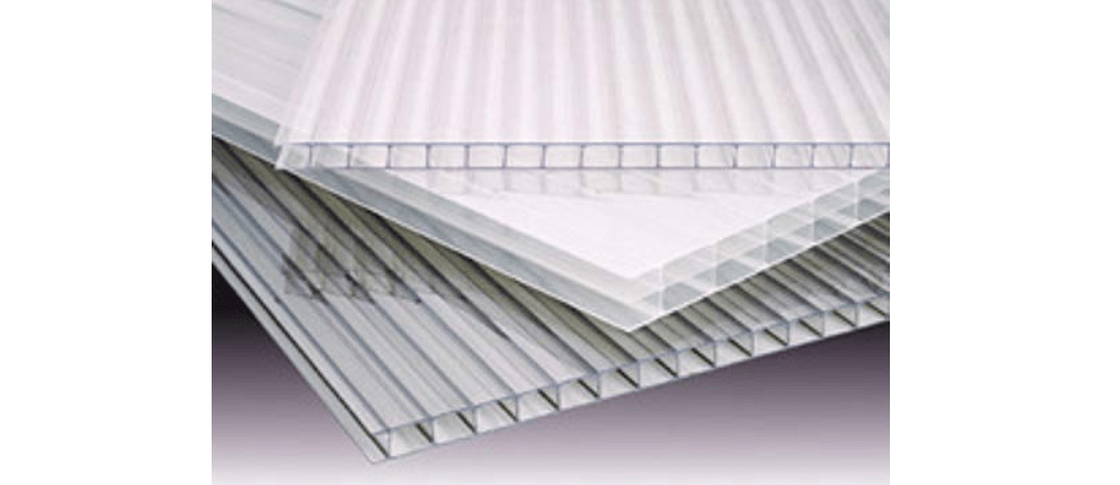 (Pack of 8 panels) 35'' x 48'' x 10mm Polycarbonate Twinwall Greenhouse Sheets