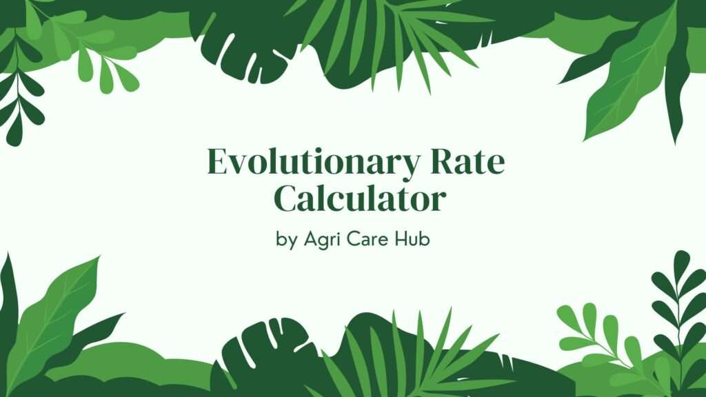 Evolutionary Rate Calculator