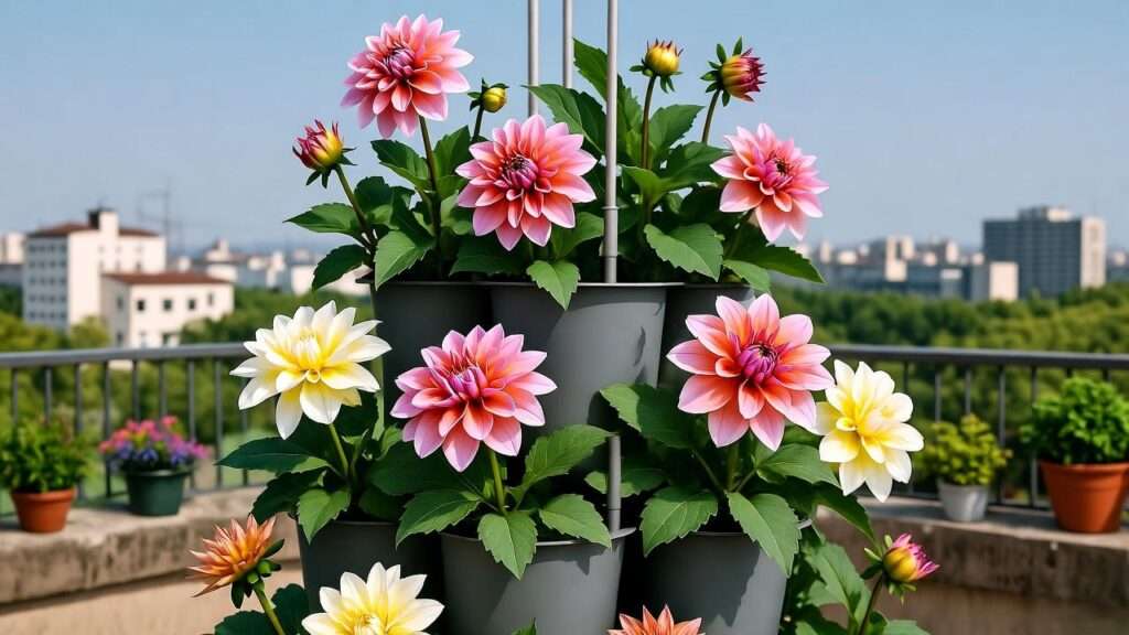 growing dahlias in pots