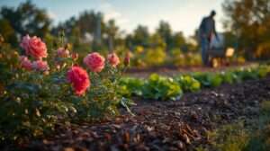 Vibrant garden thriving with American mulch, enhanced by expert care and selection.